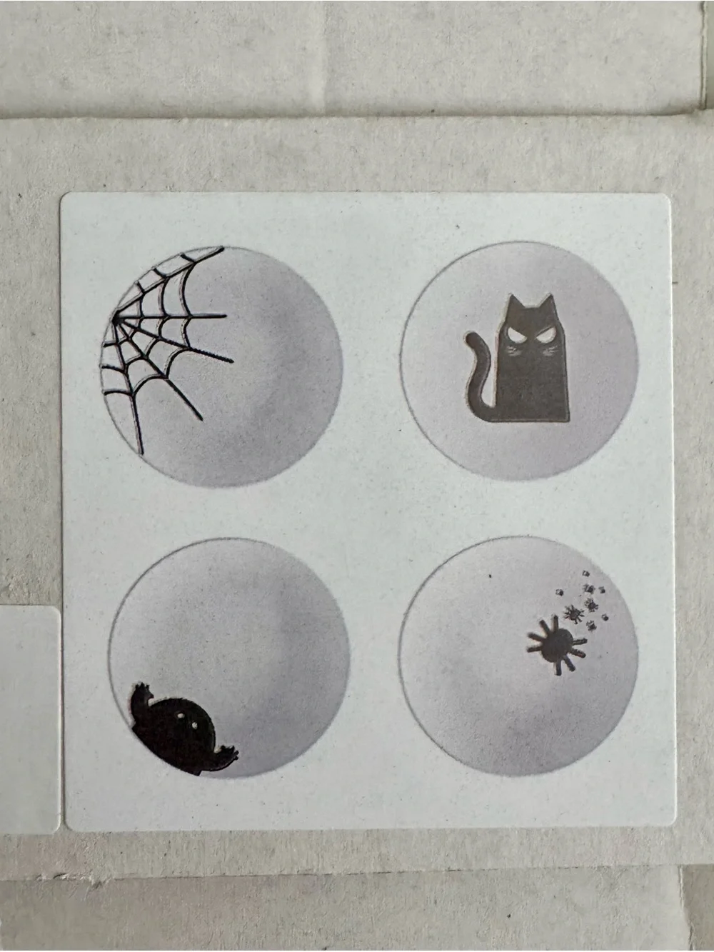 IKEA white dessert plates with black spiderweb accent (2x4-pack) Total:8